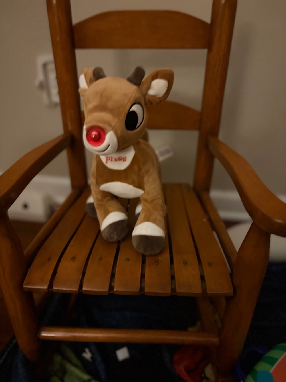 Rudolph Plush Reindeer with Light-Up Red Nose